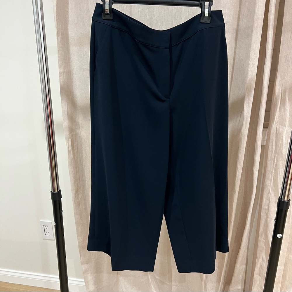 St. John Navy Wide Leg Pants